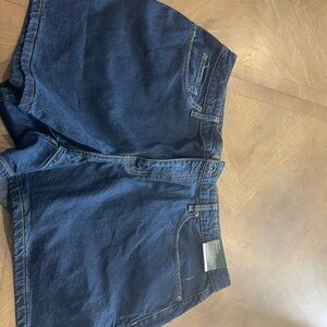 wild fable Dark Blue Mid-Rise Denim Shorts